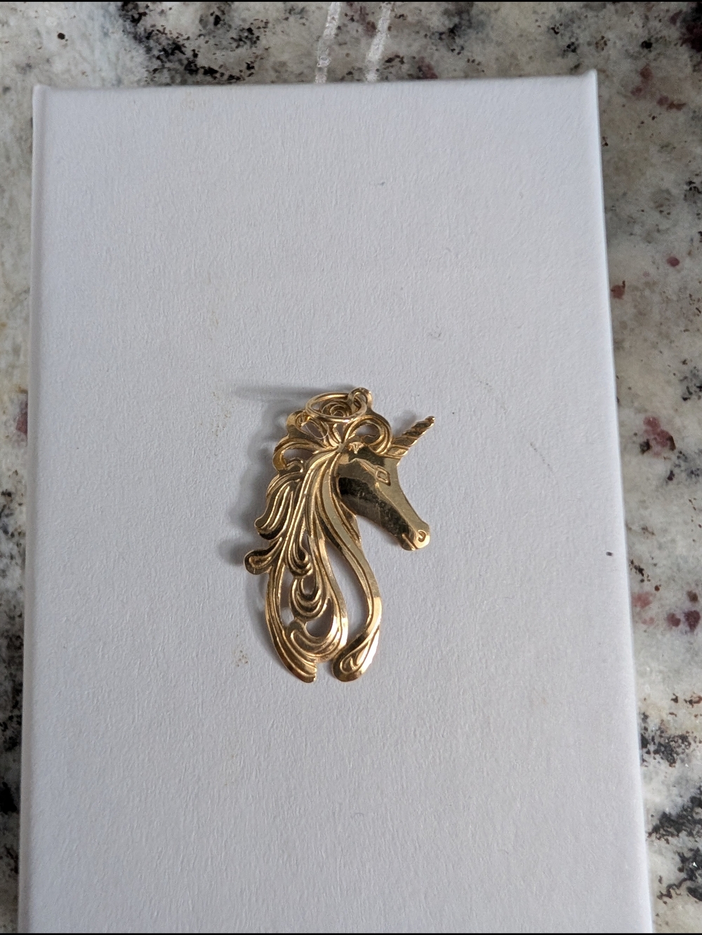 14k Gold Unicorn Pendant Necklace Charm